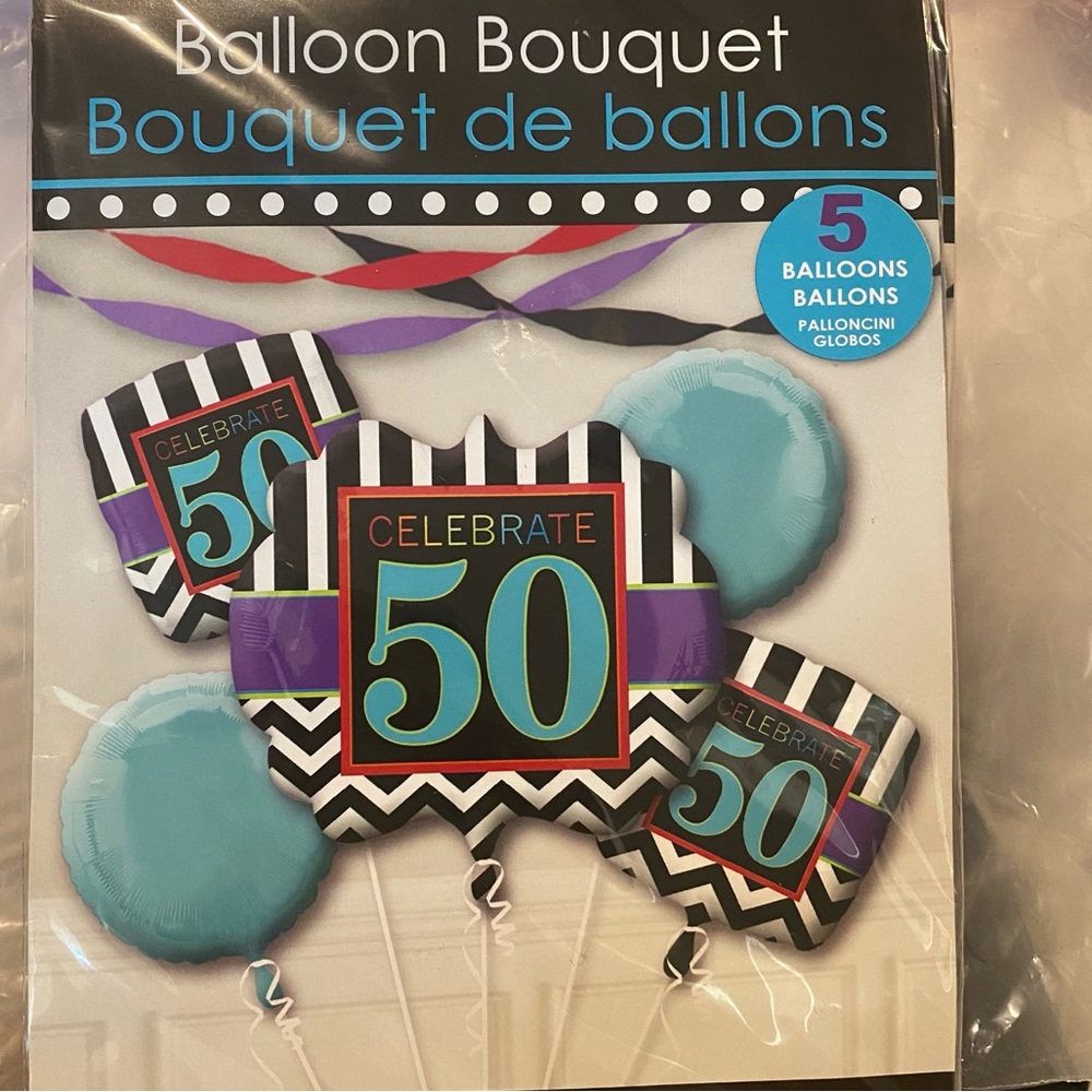 50th birthday balloons